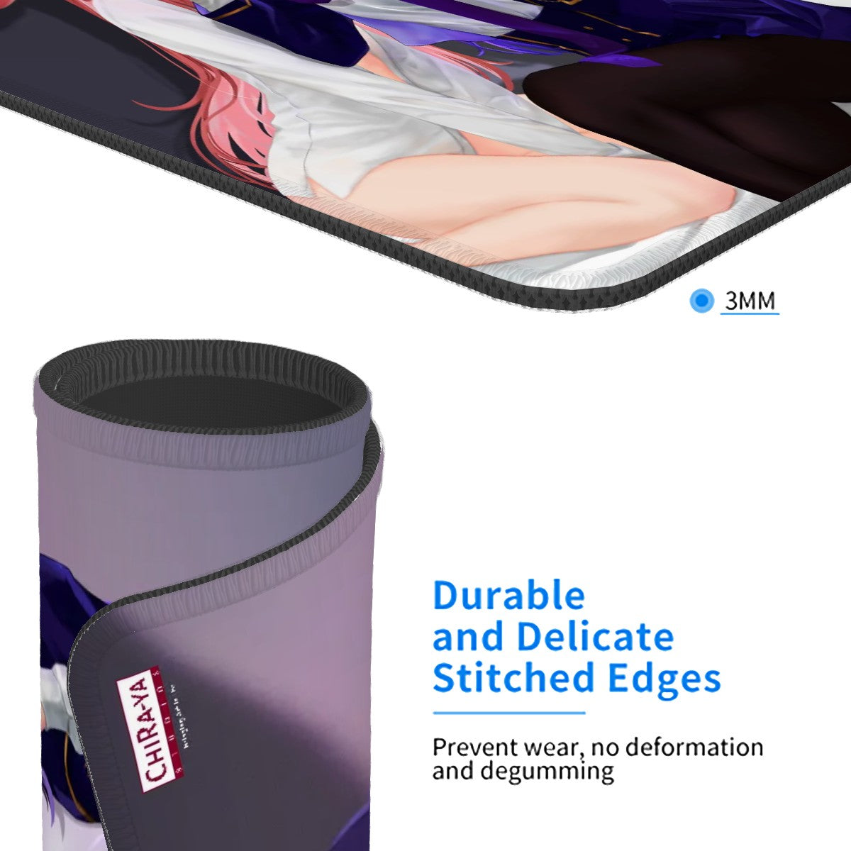Genshin Impact Gaming Mouse Pad (Vertical) - Raiden Ei & Yae Miko: "Bedroom Selfie"
