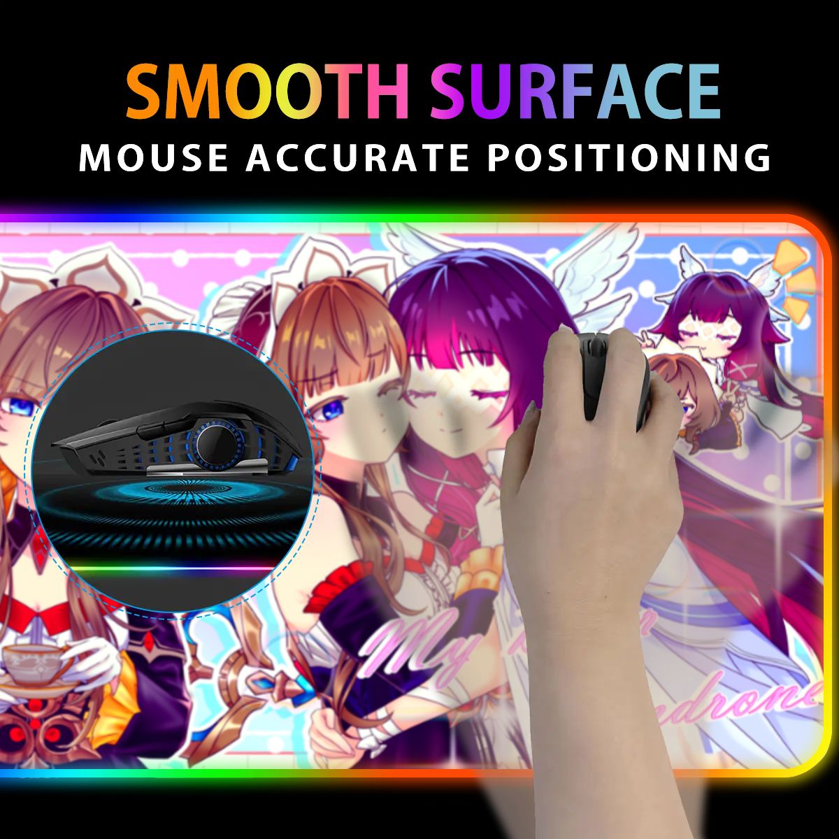 Genshin Impact Premium RGB Gaming Mouse Pad (with Wireless Charging) - Columbina & Sandrone: "Teatime" Chiraya Studios