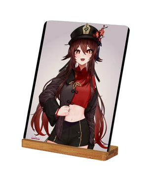 Genshin Impact Metal Print with Stand - Hu Tao: 
