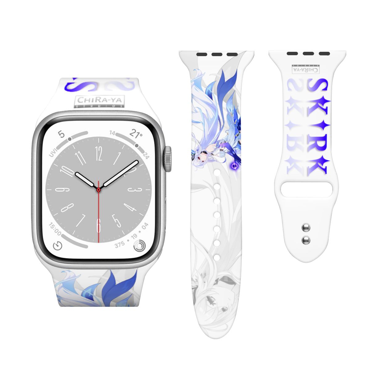 Double Buckle Apple Watch Band Gold Chiraya Logo Chiraya Studios
