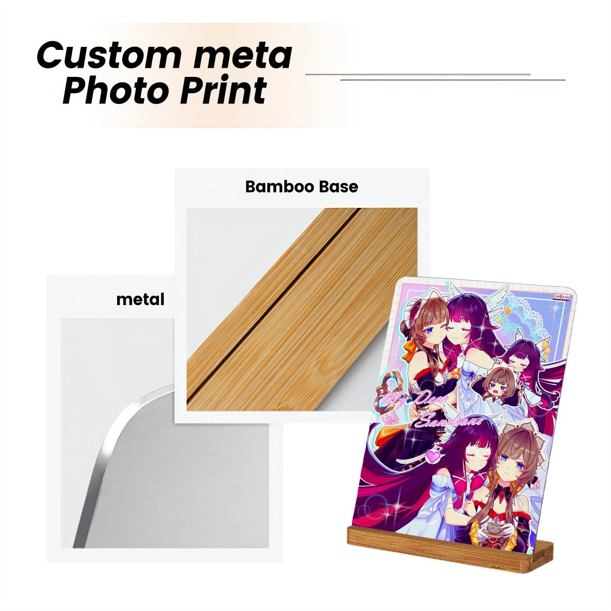 Genshin Impact Metal Print with Stand - Columbina & Sandrone: 