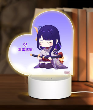 Genshin Impact Heart-Shaped Night Light - Raiden Shogun (Irodori Statue Series)