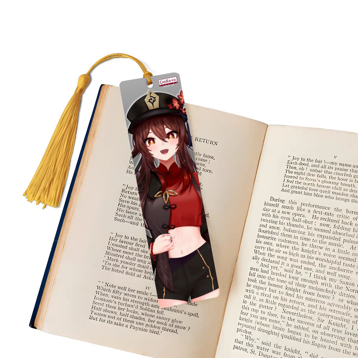 Genshin Impact Wooden Bookmark - Hu Tao: "Crop Top Tao"