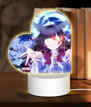 Genshin Impact Heart-Shaped Night Light - Columbina: 