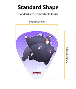 Genshin Impact Scarameow Series Guitar Pick (12 picks of 3 gauges)