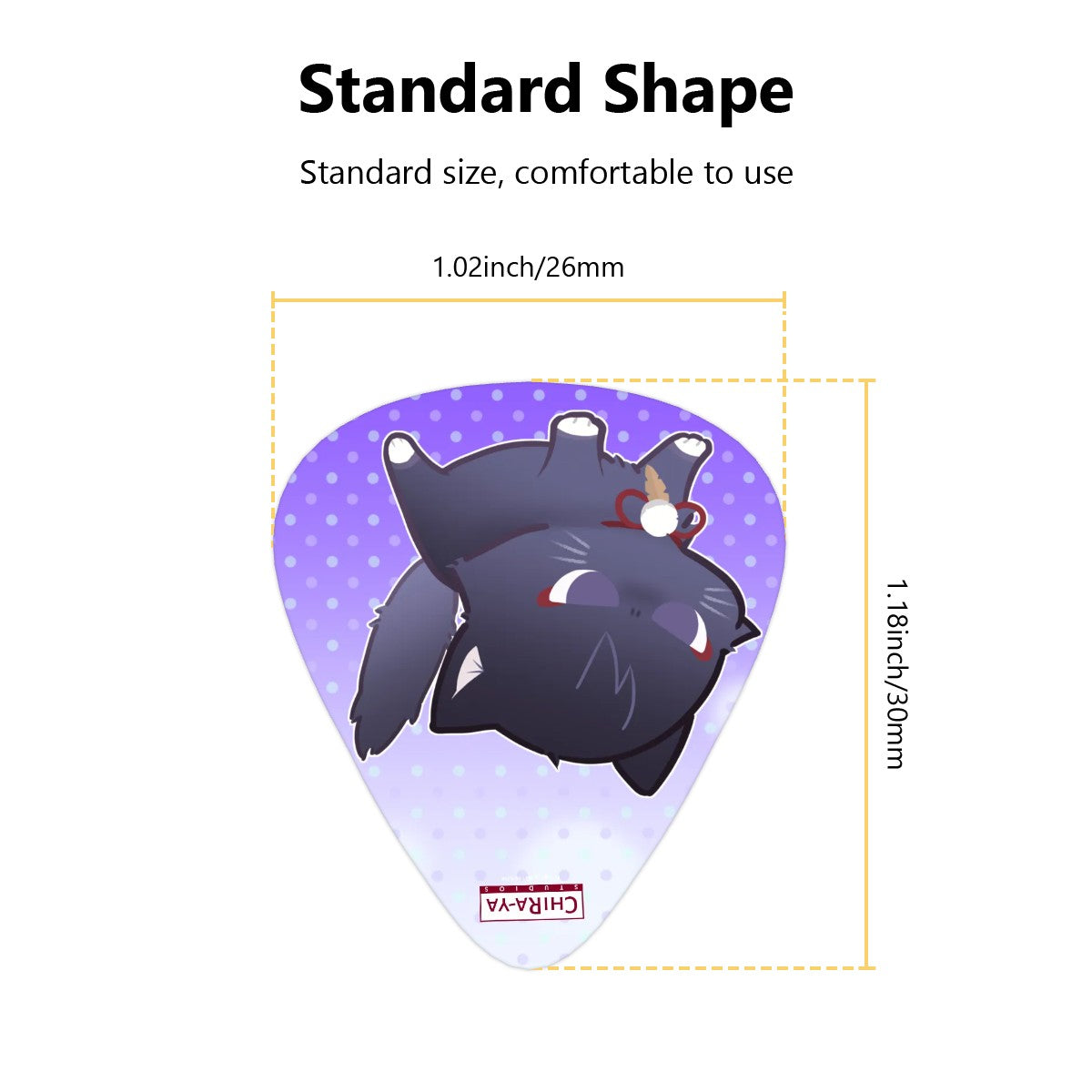 Genshin Impact Scarameow Series Guitar Pick (12 picks of 3 gauges)