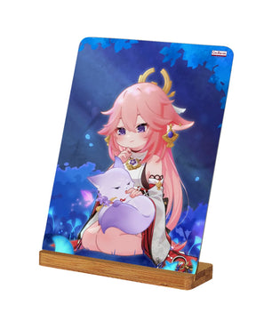 Genshin Impact Metal Print with Stand - Yae Miko: 