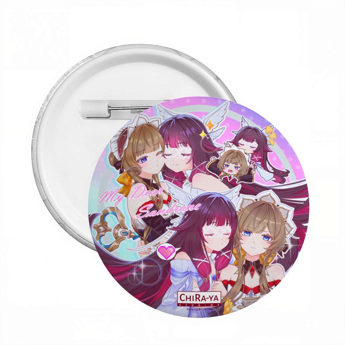 Genshin Impact Pin Badge - Columbina & Sandrone: "Teatime"