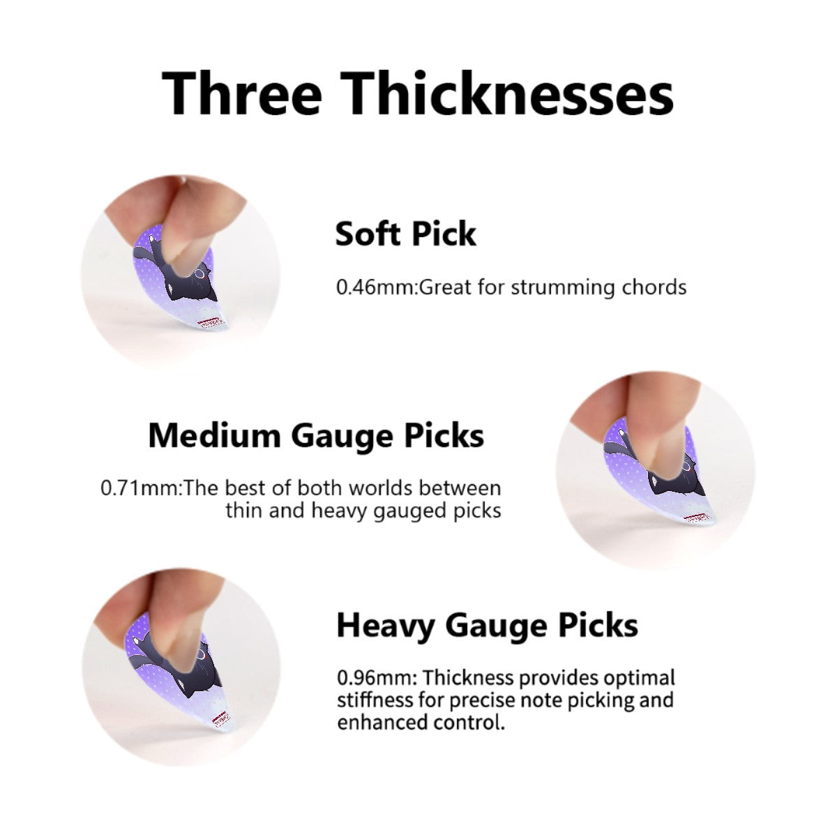 Genshin Impact Scarameow Series Guitar Pick (12 picks of 3 gauges)