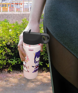 Genshin Impact Vacuum Insulated Tumbler - Raiden Shogun & Yae Miko: The Irodori Statues of Eimiko