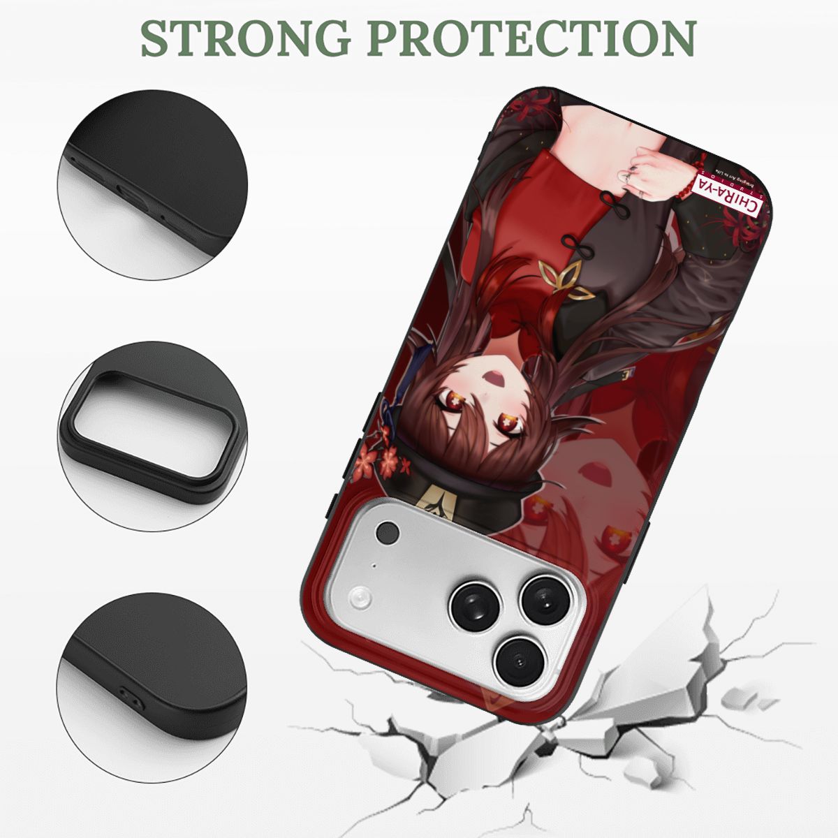 iPhone 17 Pro Max TPU Black Phone Case Chiraya Studios