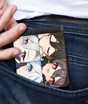 Genshin Impact Squishy Series Leather Wallet (Special Edition) - Zhongli x Hu Tao & Neuvillette x Furina