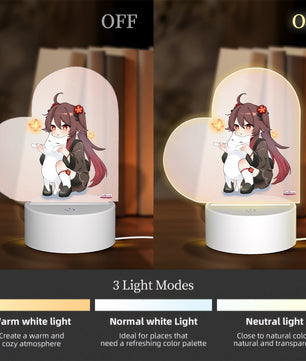 Genshin Impact Heart-Shaped Night Light - Hu Tao: 