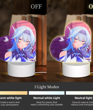 Genshin Impact Heart-Shaped Night Light - Eula: Night Out at Angel's Share Chiraya Studios