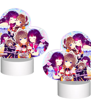 Genshin Impact Heart-Shaped Night Light - Columbina & Sandrone: 