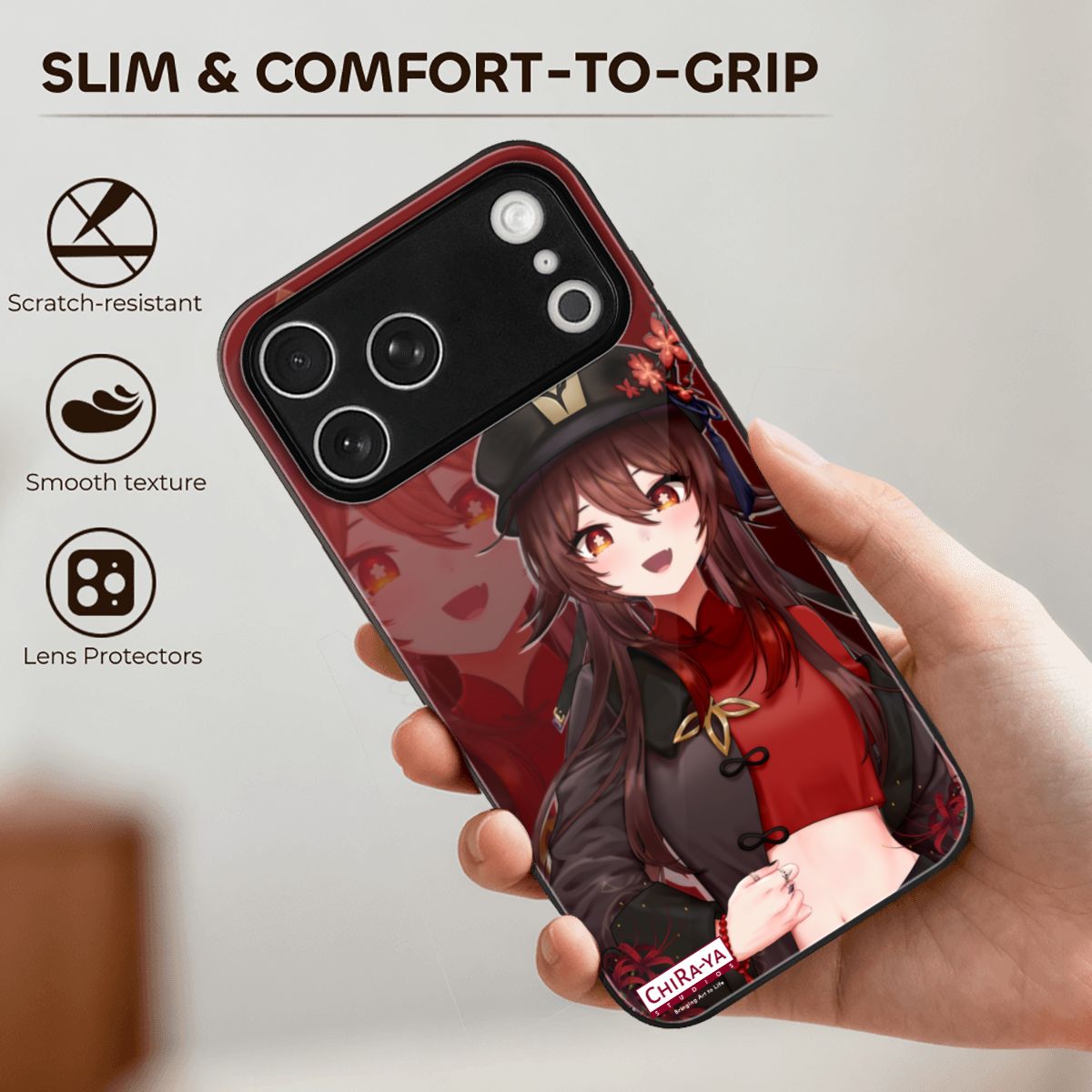 iPhone 17 Pro Max TPU Black Phone Case Chiraya Studios