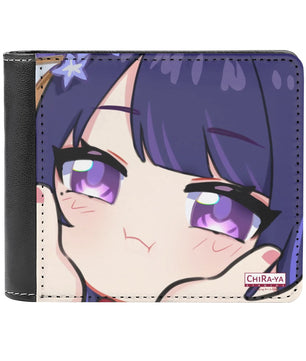 Genshin Impact Squishy Series Leather Wallet - Raiden Shogun