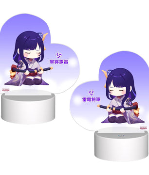 Genshin Impact Heart-Shaped Night Light - Raiden Shogun (Irodori Statue Series)
