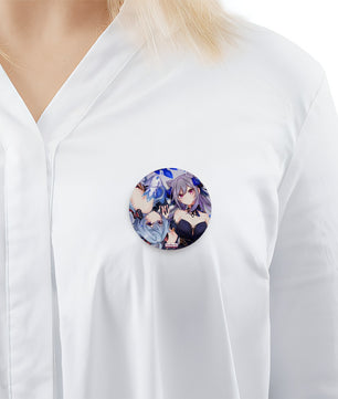 Genshin Impact Pin Badge - Ganyu & Keqing: 