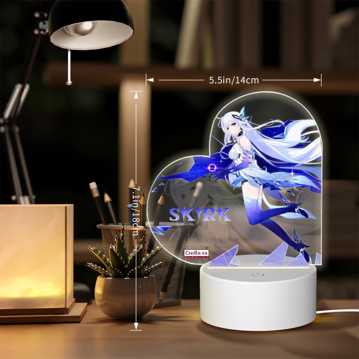 Genshin Impact Heart-Shaped Night Light - Skirk: 