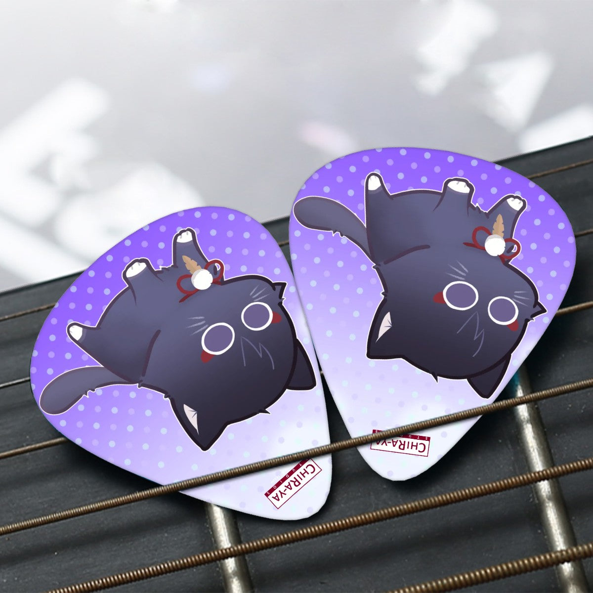 Genshin Impact Scarameow Series Guitar Pick (12 picks of 3 gauges)