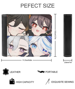 Genshin Impact Squishy Series Leather Wallet (Special Edition) - Zhongli x Hu Tao & Neuvillette x Furina