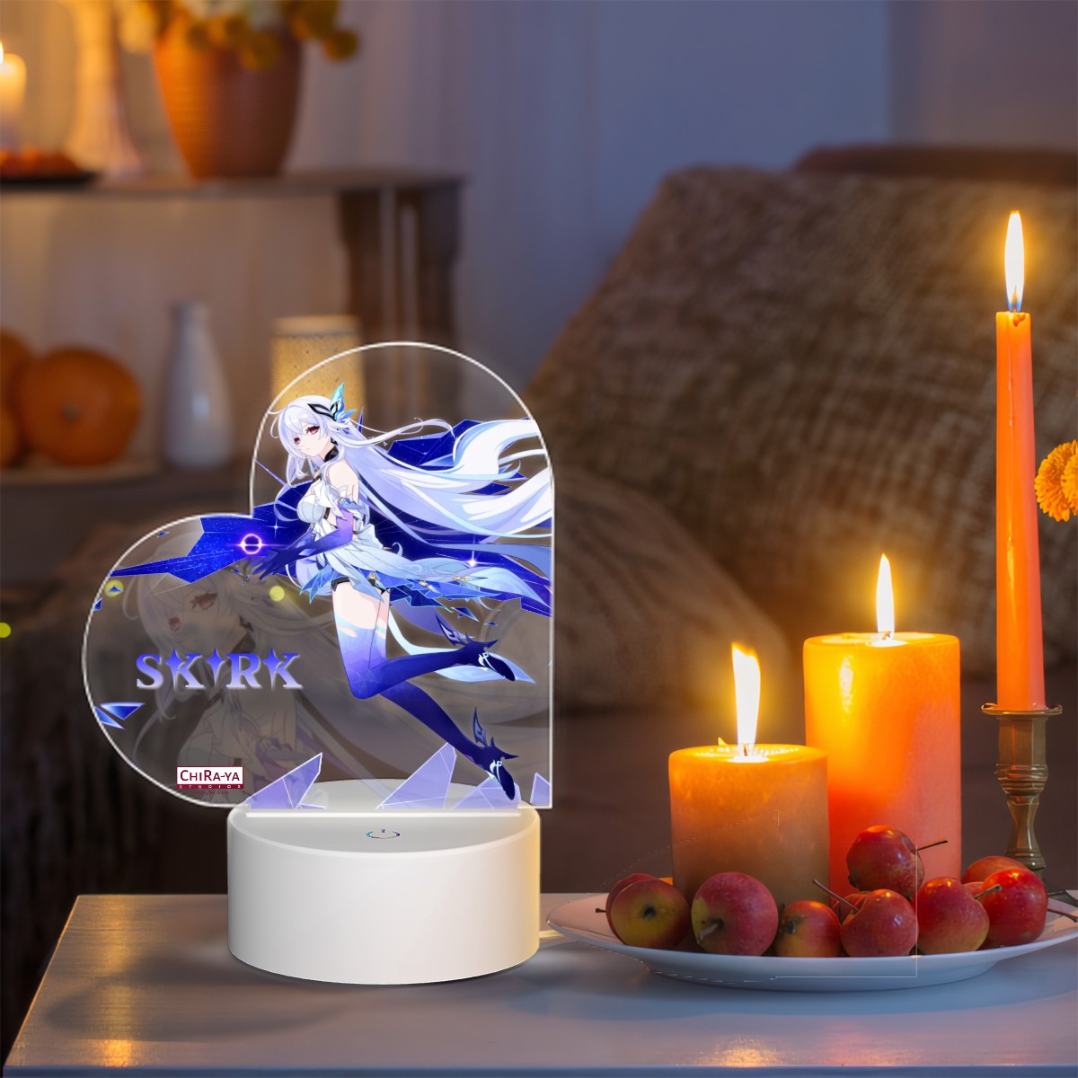 Genshin Impact Heart-Shaped Night Light - Skirk: 