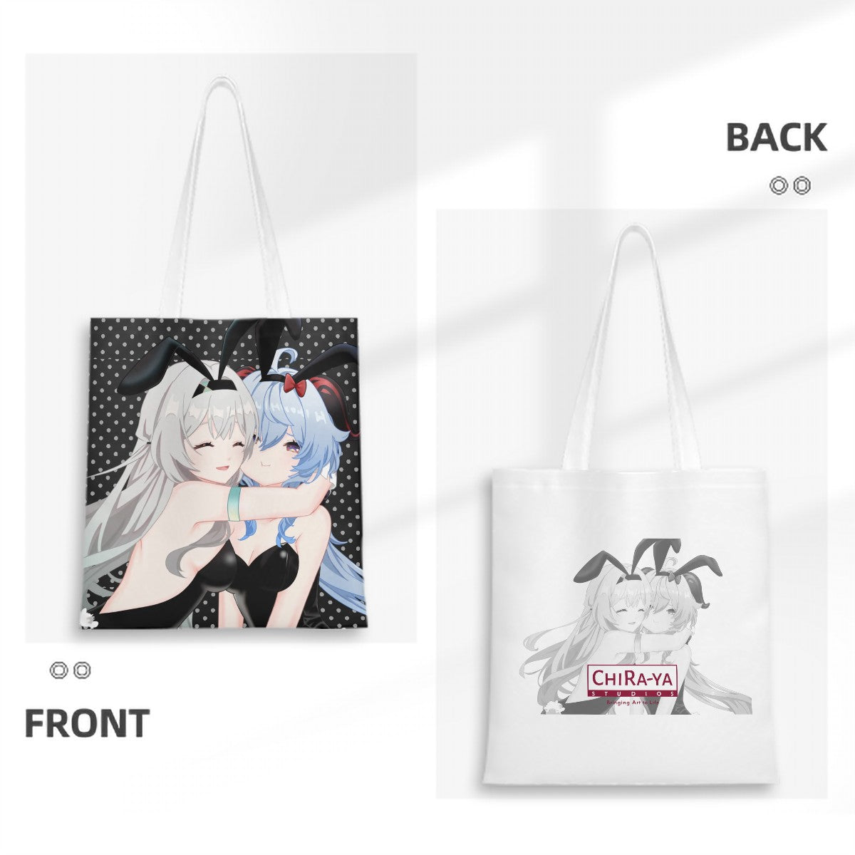 Genshin Impact x Honkai Star Rail Tote Bag - Firefly & Ganyu: "Bunny Girlies" Chiraya Studios