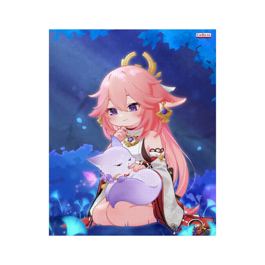 Genshin Impact DIY Diamond Painting Kit - Yae Miko: "Miko with Fox Ei"