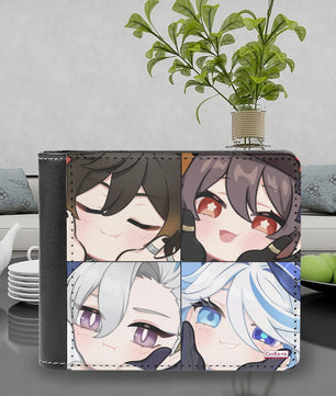 Genshin Impact Squishy Series Leather Wallet (Special Edition) - Zhongli x Hu Tao & Neuvillette x Furina