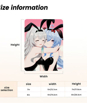 Genshin Impact x Honkai Star Rail Metal Print with Stand - Firefly & Ganyu: 