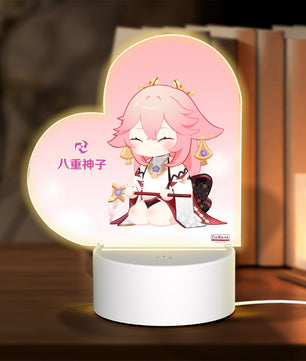 Genshin Impact Heart-Shaped Night Light - Yae Miko (Irodori Statue Series)