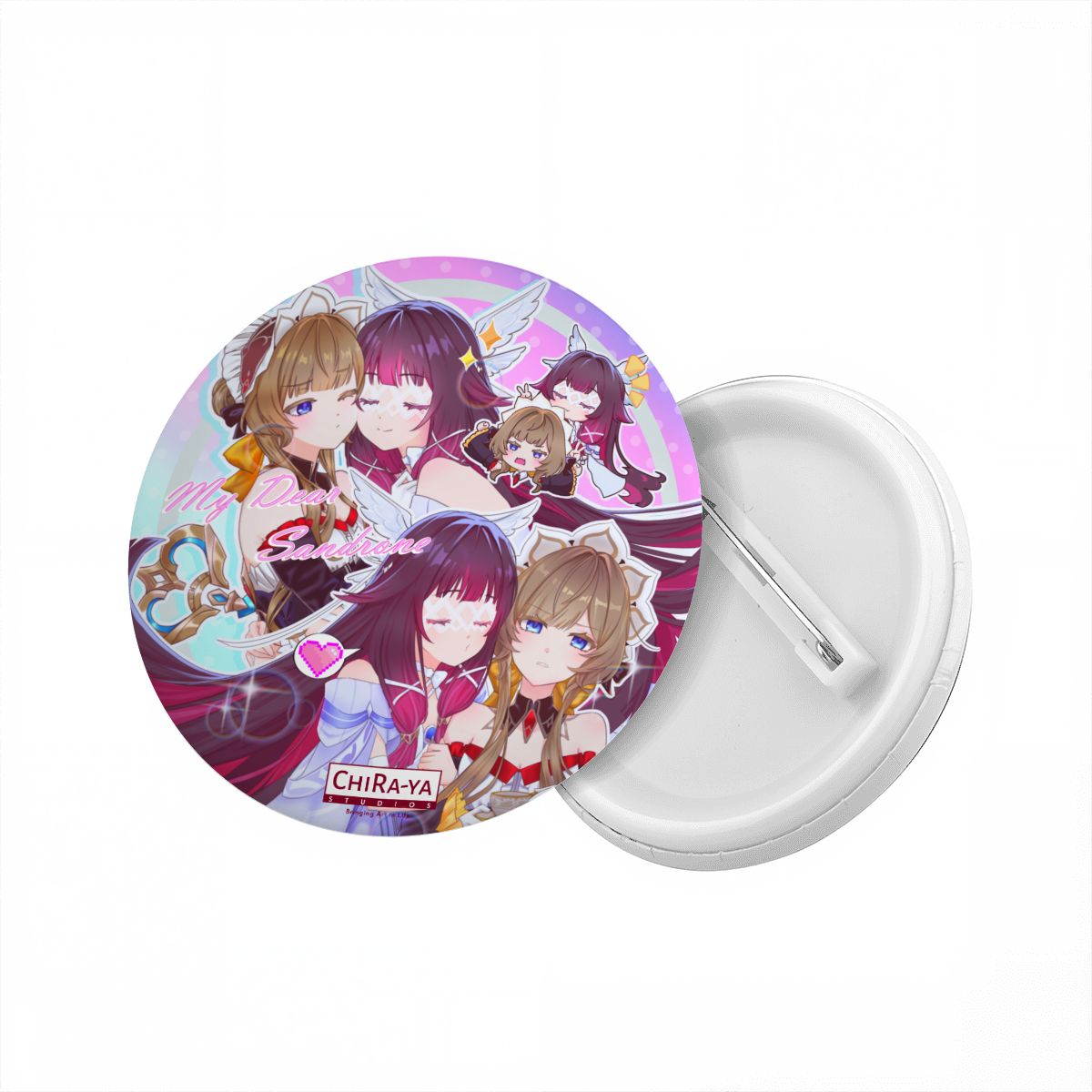 Genshin Impact Pin Badge - Columbina & Sandrone: "Teatime"