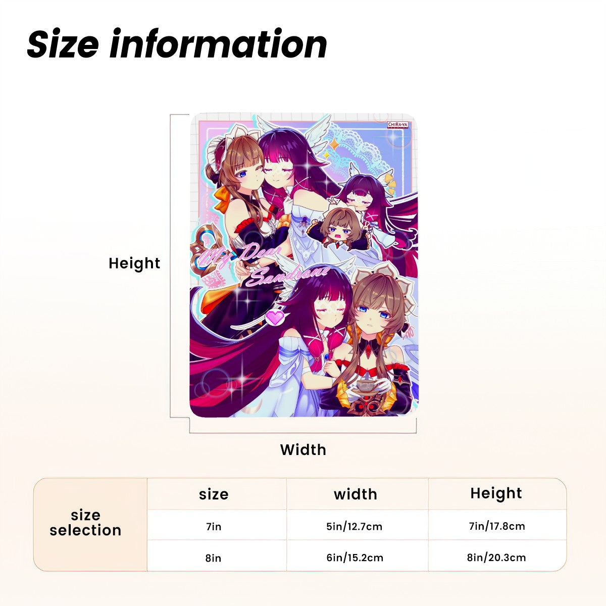 Genshin Impact Metal Print with Stand - Columbina & Sandrone: 