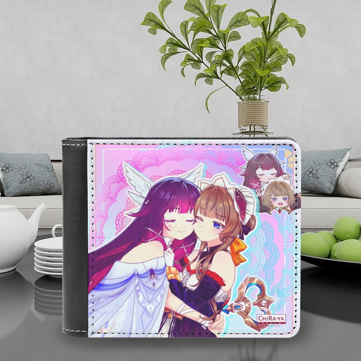 Leather Wallet Columbina Finish Sandbina emote sparkly 2 Chibi Sandbina clean bg Hug SandBina lattice 1 lattice 2 Chiraya Studios