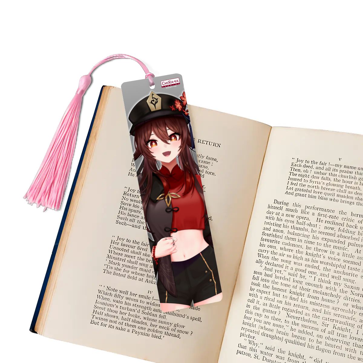 Genshin Impact Wooden Bookmark - Hu Tao: "Crop Top Tao"