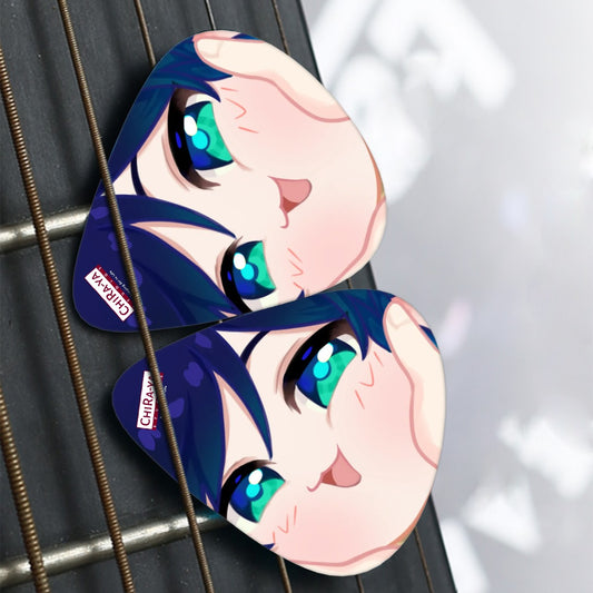 Genshin Impact Squishy Series Guitar Pick - Venti (12 picks of 3 gauges)