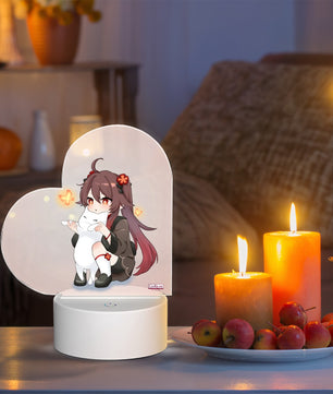 Genshin Impact Heart-Shaped Night Light - Hu Tao: 