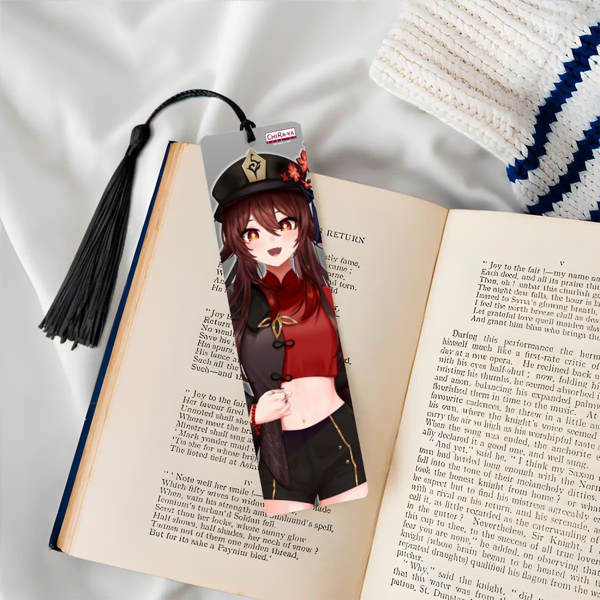 Genshin Impact Wooden Bookmark - Hu Tao: "Crop Top Tao"