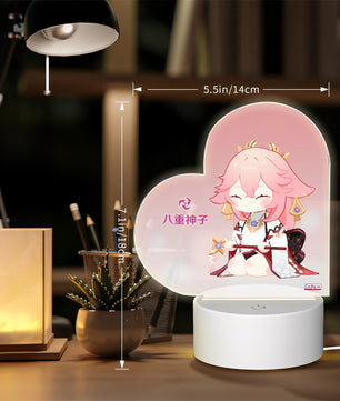 Genshin Impact Heart-Shaped Night Light - Yae Miko (Irodori Statue Series)