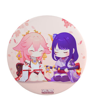Genshin Impact Pin Badge - Raiden Shogun & Yae Miko: 