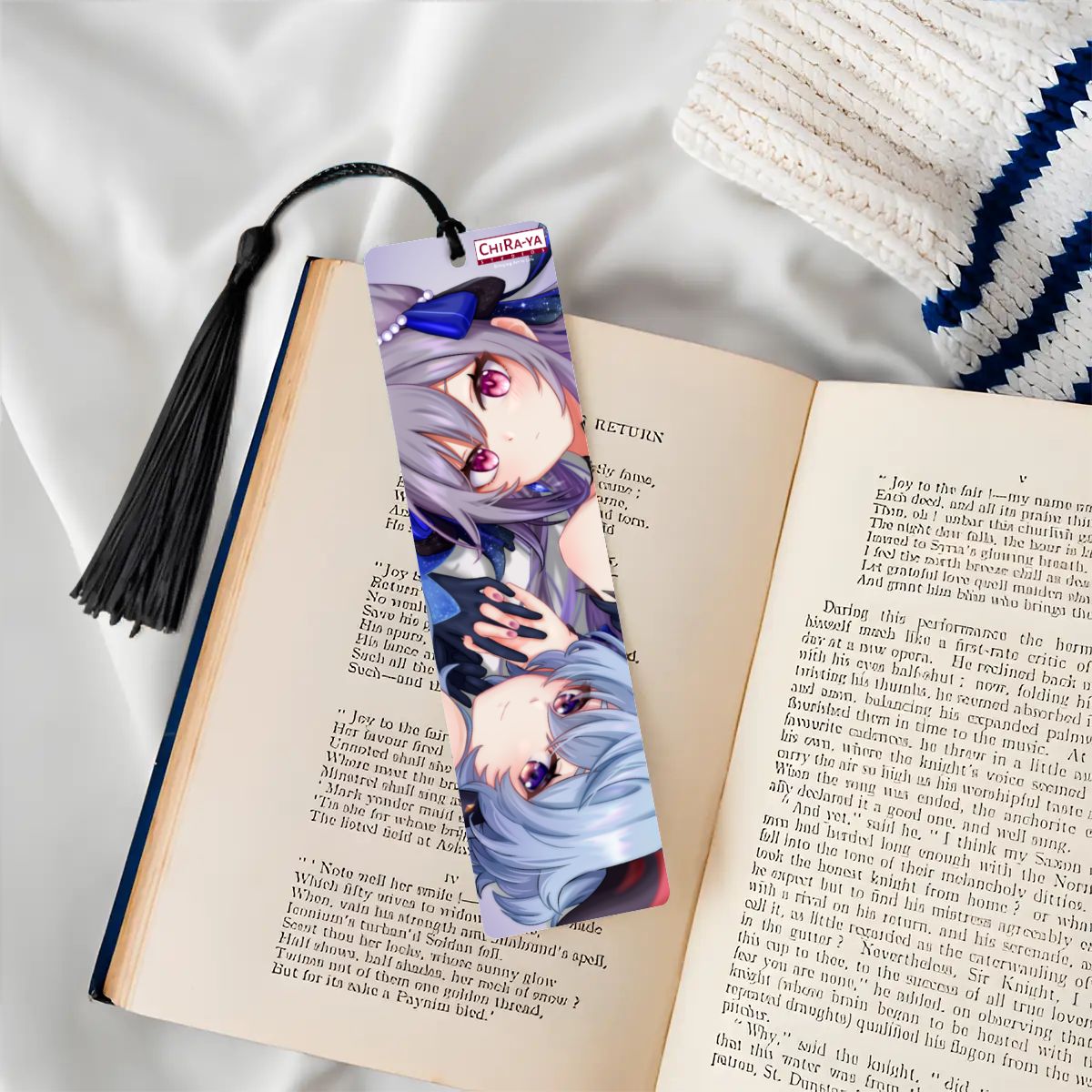 Genshin Impact Wooden Bookmark - Ganyu & Keqing: "Ganqing Impact"