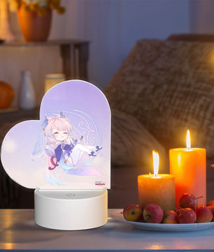Genshin Impact Heart-Shaped Night Light - Sangonomiya Kokomi