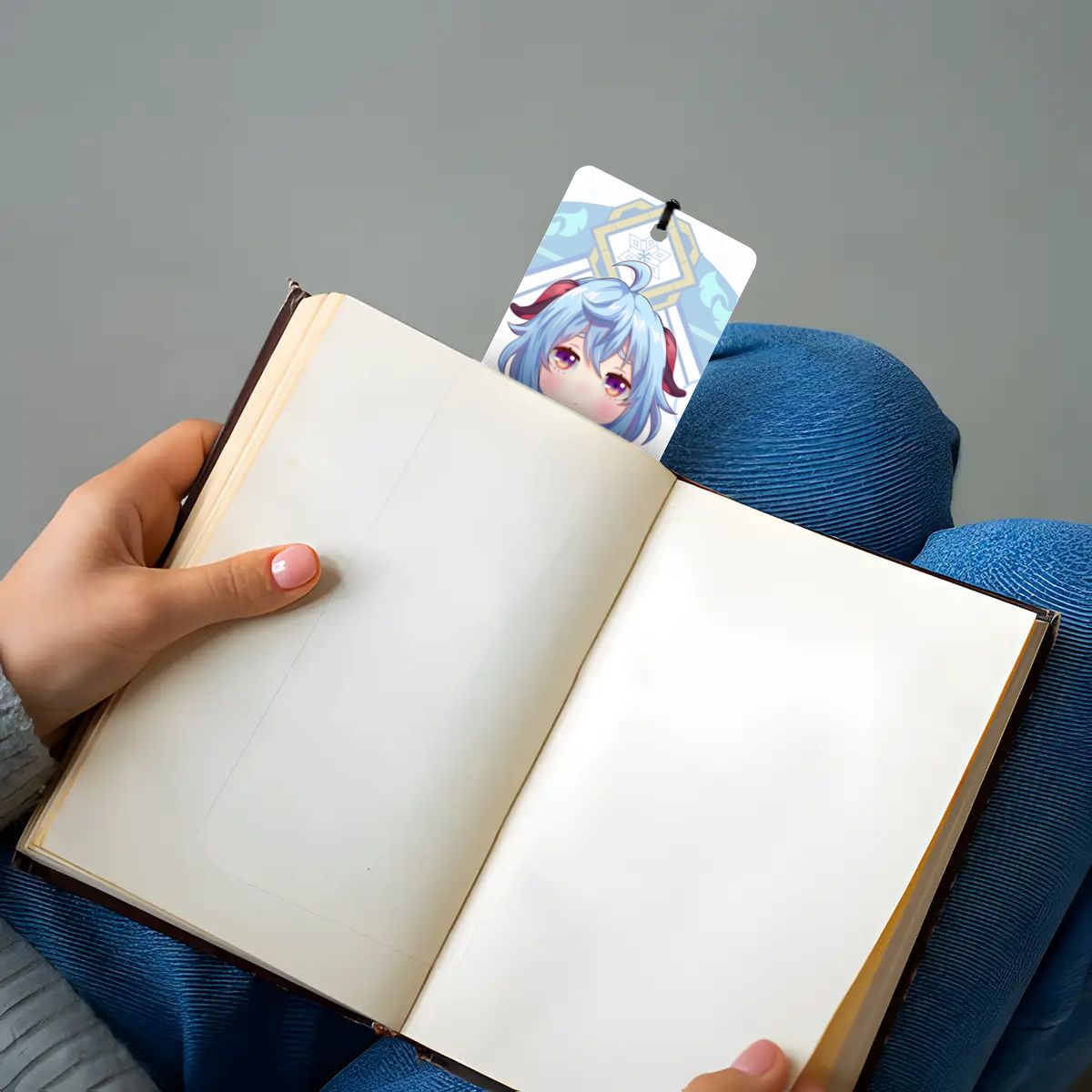 Genshin Impact Wooden Bookmark - Ganyu: "Smol Ganyu"