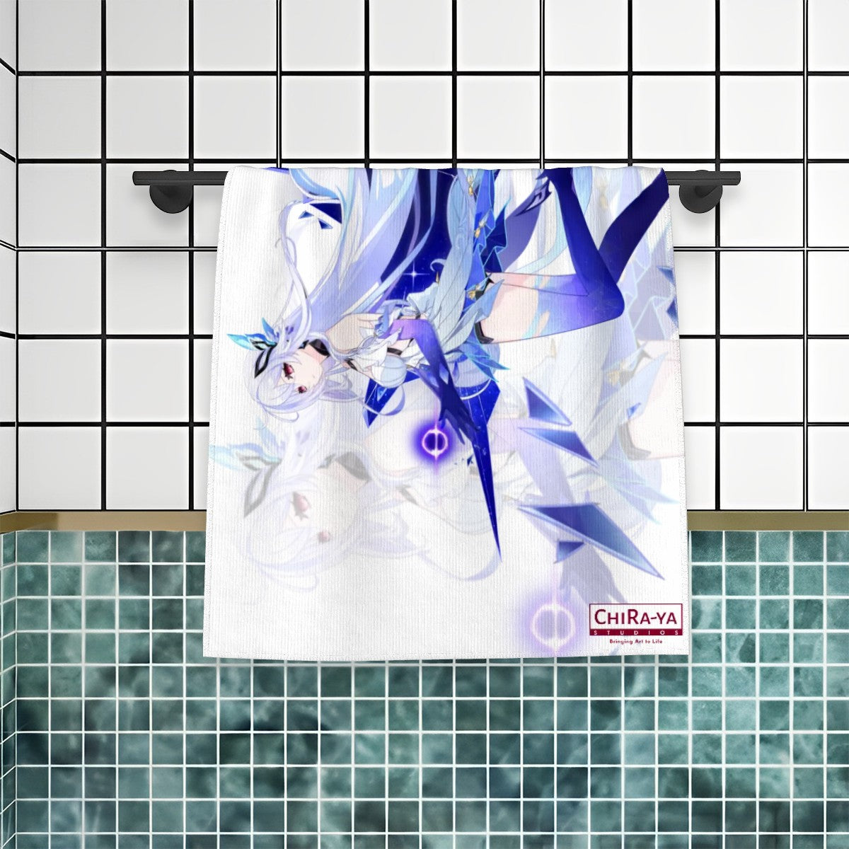 Genshin Impact Soft Microfiber Bath Towel - Skirk: "Forged in the Abyss"