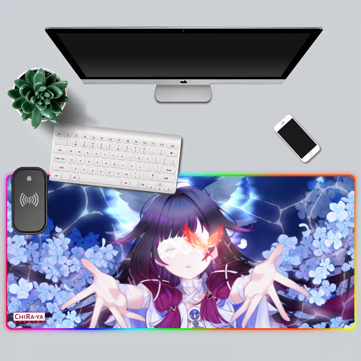 Genshin Impact Premium RGB Gaming Mouse Pad (with Wireless Charging) - Columbina: "Cui Lacrimosae" Chiraya Studios
