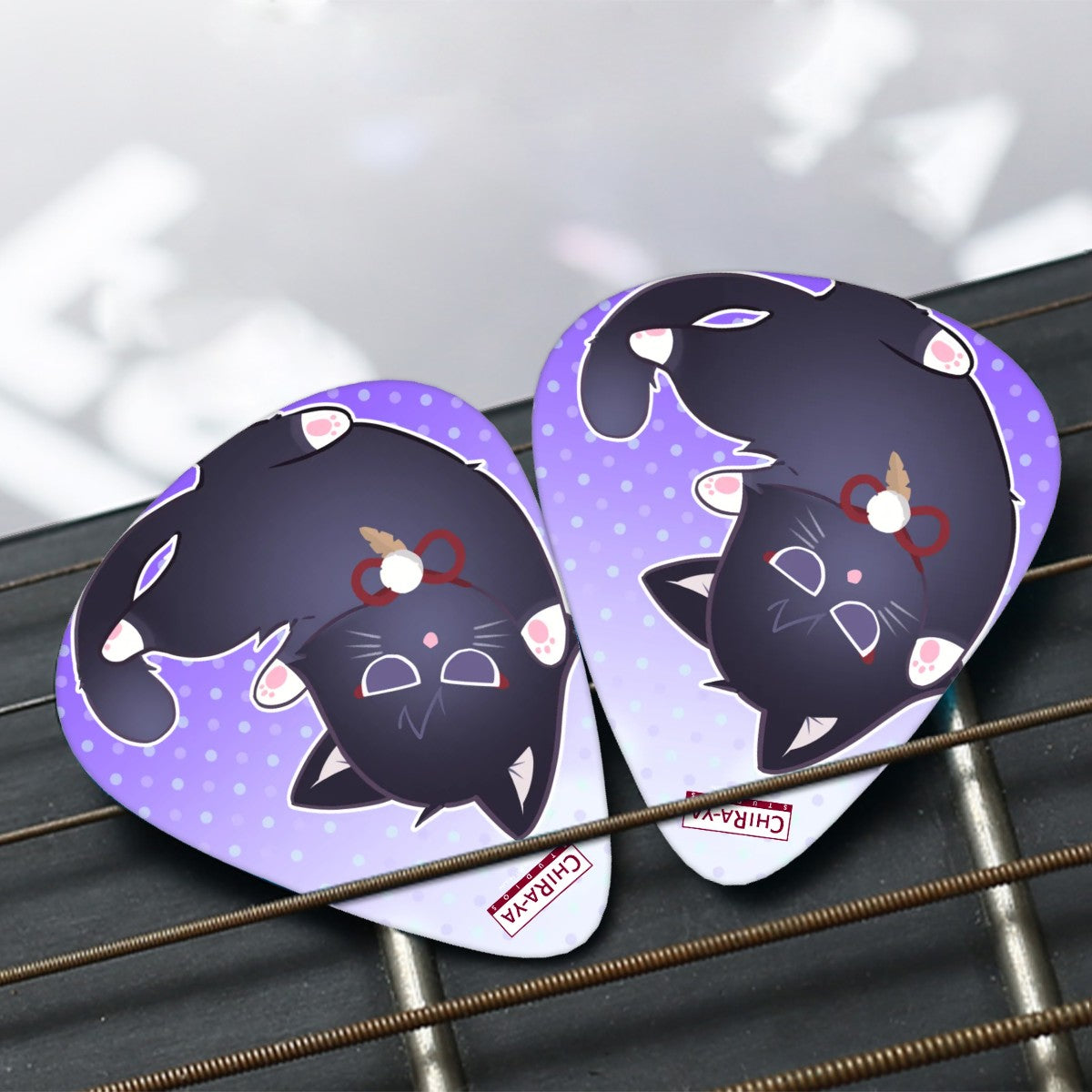 Genshin Impact Scarameow Series Guitar Pick (12 picks of 3 gauges)