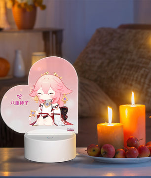 Genshin Impact Heart-Shaped Night Light - Yae Miko (Irodori Statue Series)