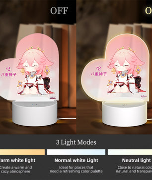 Genshin Impact Heart-Shaped Night Light - Yae Miko (Irodori Statue Series)