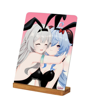 Genshin Impact x Honkai Star Rail Metal Print with Stand - Firefly & Ganyu: 